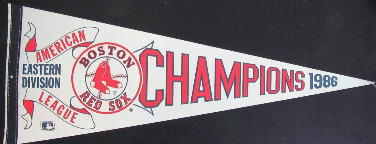 Vintage 1986 Boston Red Sox AL Eastern Division Champions 12"X30" Pennant 157984