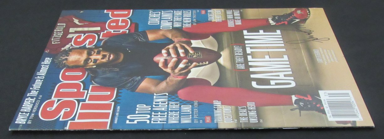 Larry Fitzgerald Signed 2011 Sports Illustrated Magazine NO LABEL JSA 190768