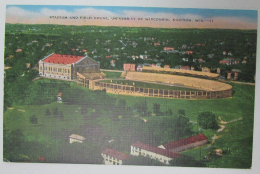 University of Wisconsin Stadium and Field House Vintage Postcard 148856