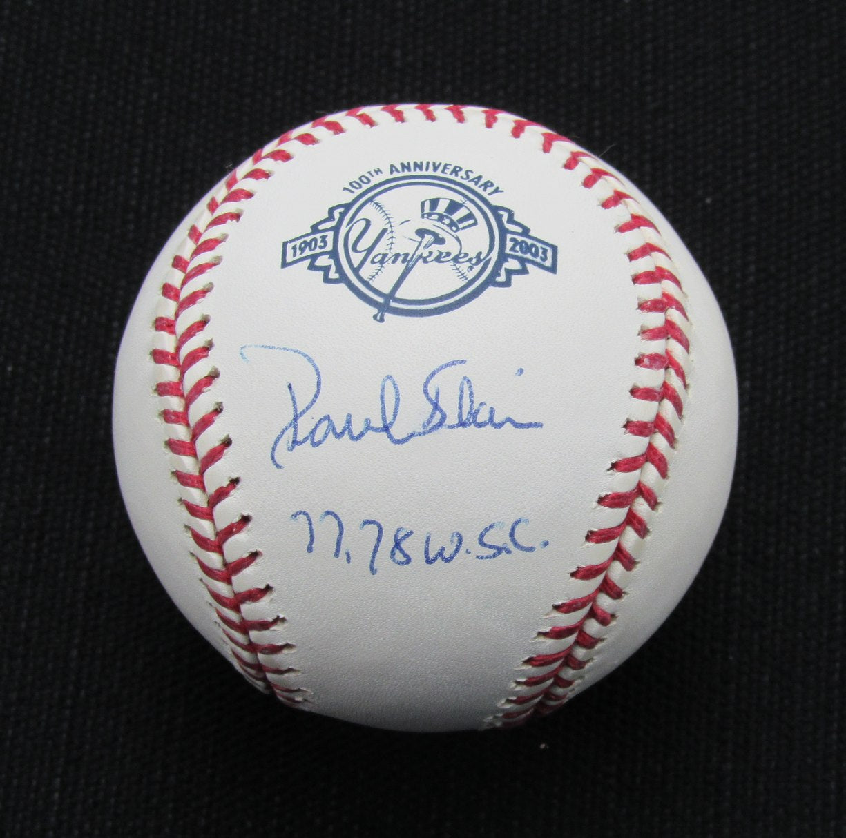 Paul Blair Signed/Auto Yankees 100th OML Baseball PSA/DNA Inscr 186978