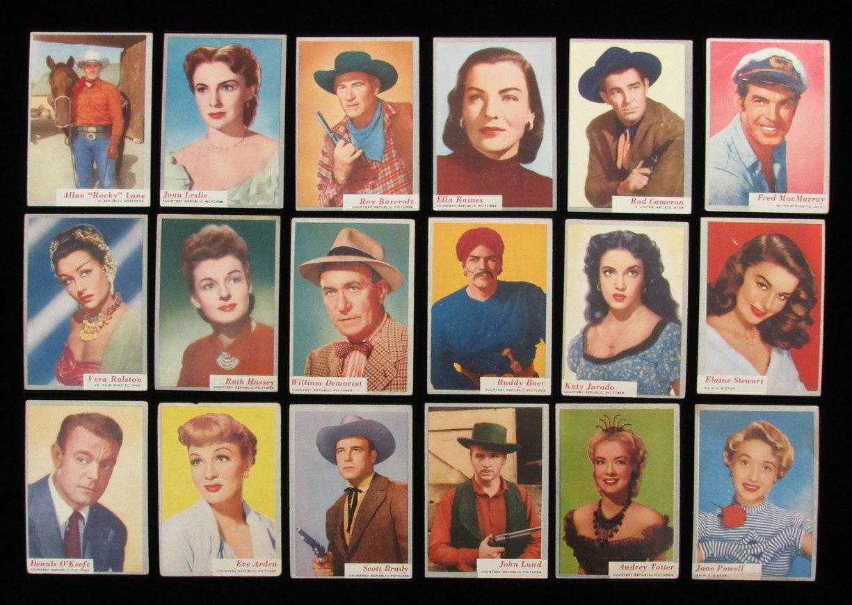 1953 TOPPS WHO-Z-AT STAR Complete (80) Card Set Movie Stars 185527