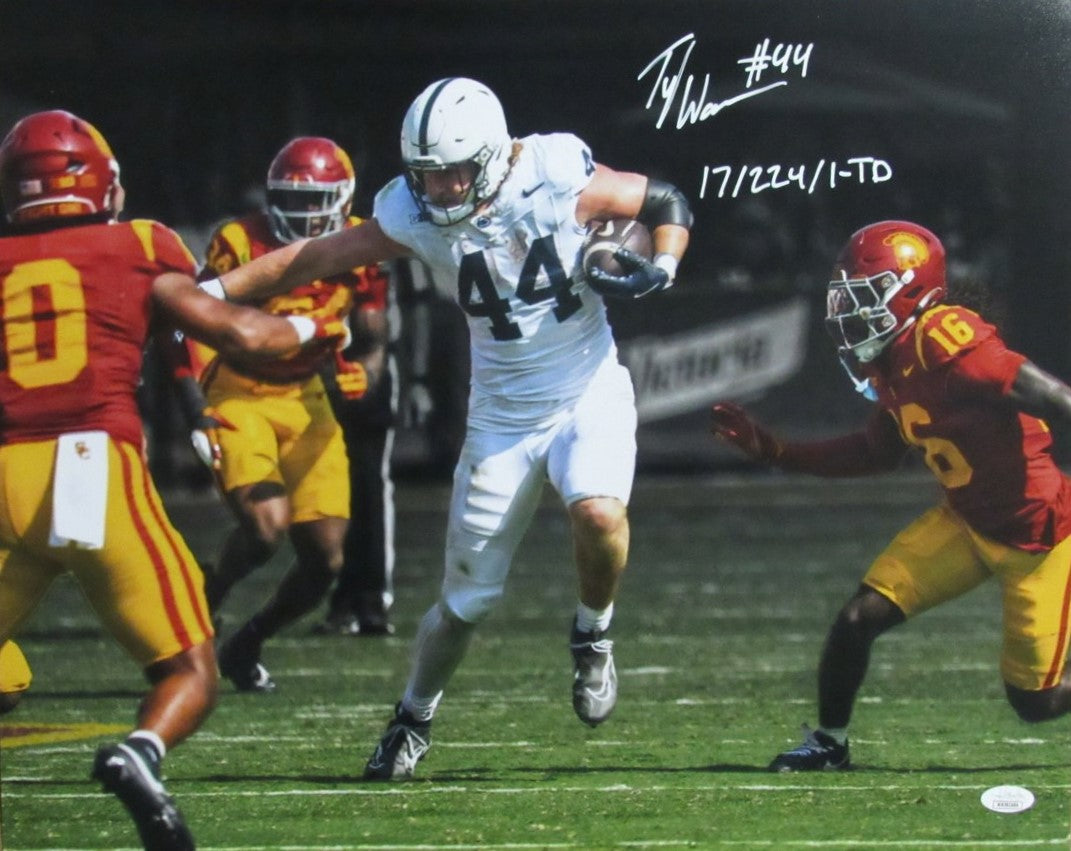 Tyler Warren Signed/Inscribed 16x20 Photo Penn State VS. USC JSA 191928