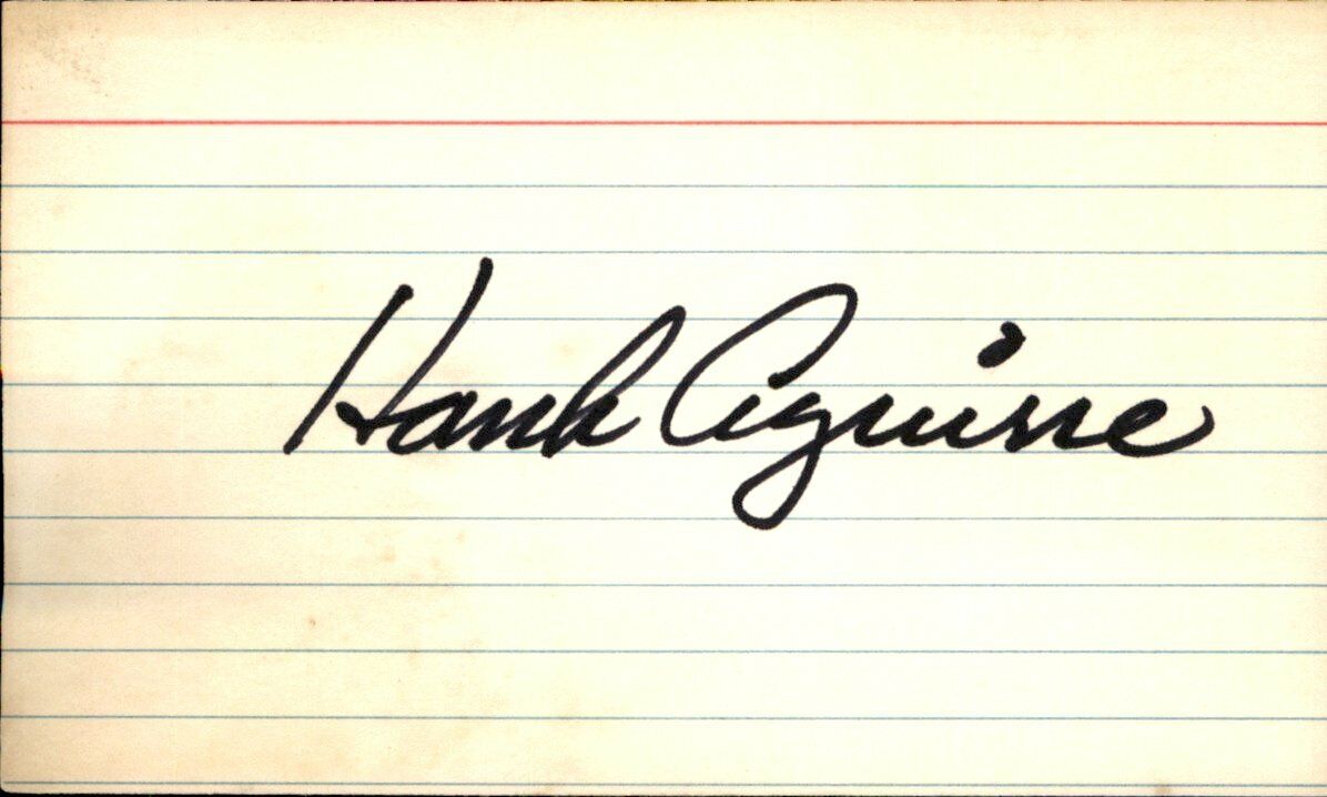 Hank Aguirre Detroit Tigers d.1994 Signed/Autographed 3x5 Index Card 162574