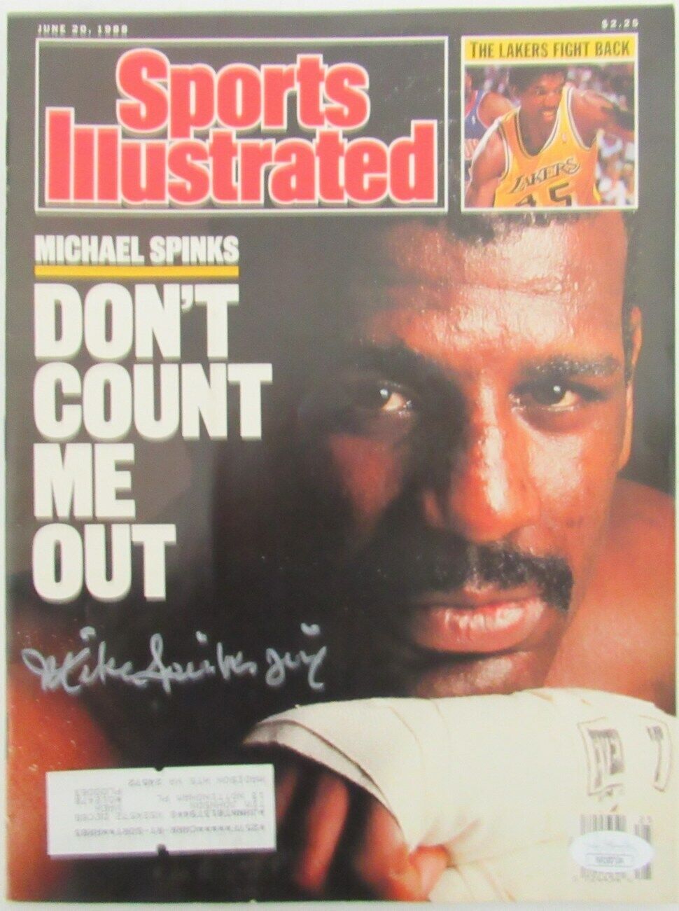 Michael Spinks Champ Signed/Autographed 1988 Sports Illustrated JSA 156360