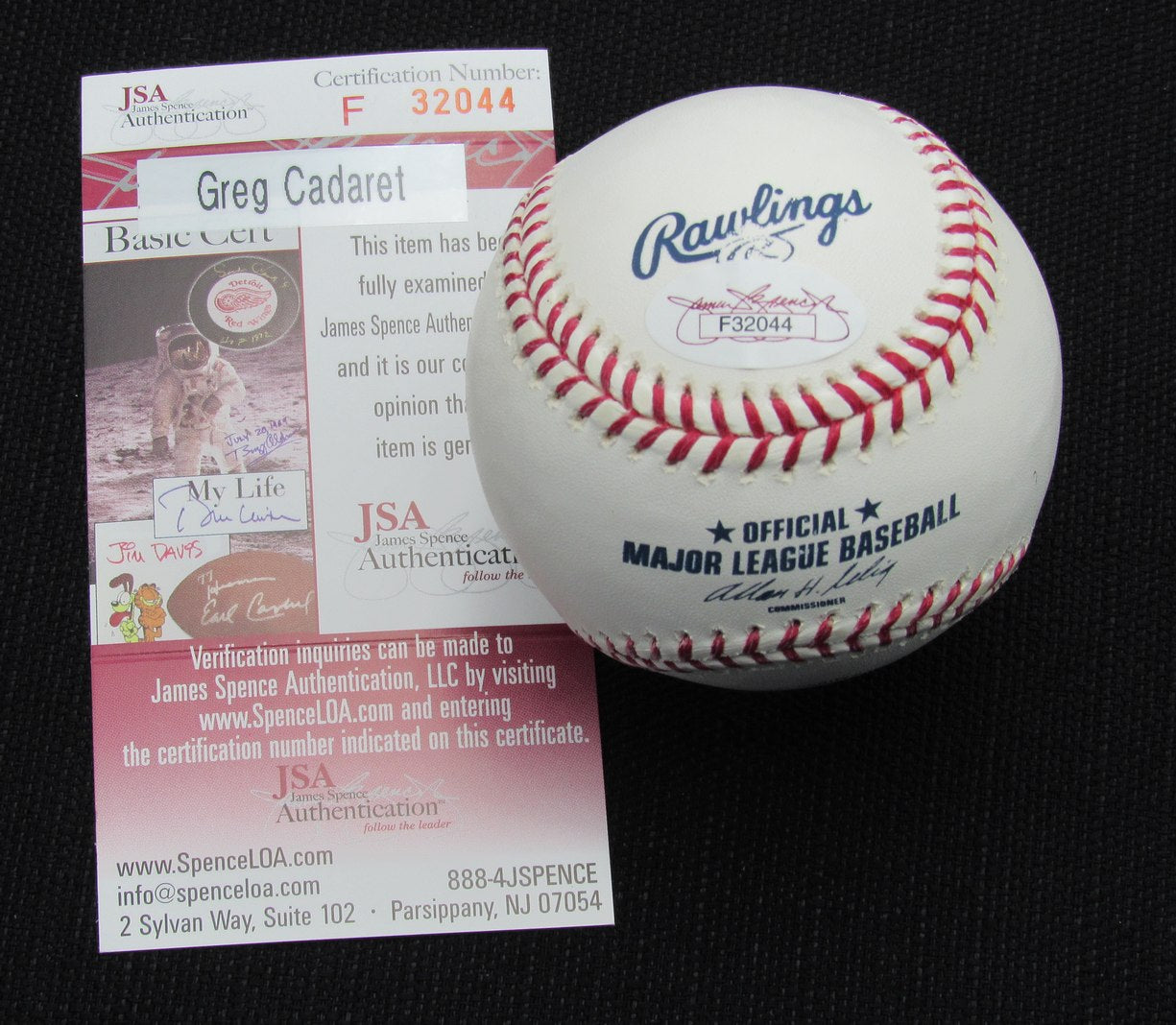 Greg Cadaret Signed/Auto Yankees 100th OML Baseball JSA 186721