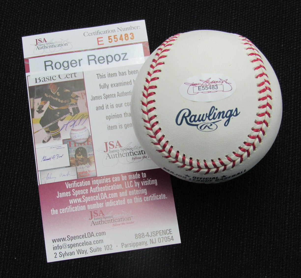 Roger Repoz Signed/Auto Yankees 100th OML Baseball JSA 186967