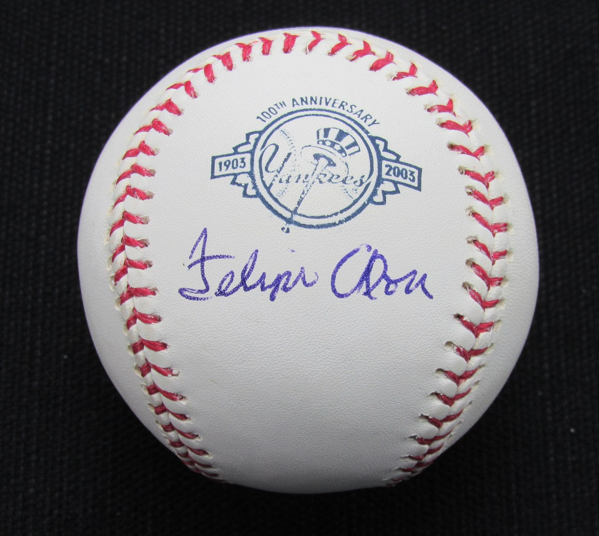 Felipe Alou Signed/Auto Yankees 100th OML Baseball JSA 186757