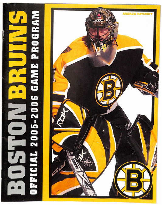 2005-06  Boston Bruins Official Souvenir Magazine Program 182036