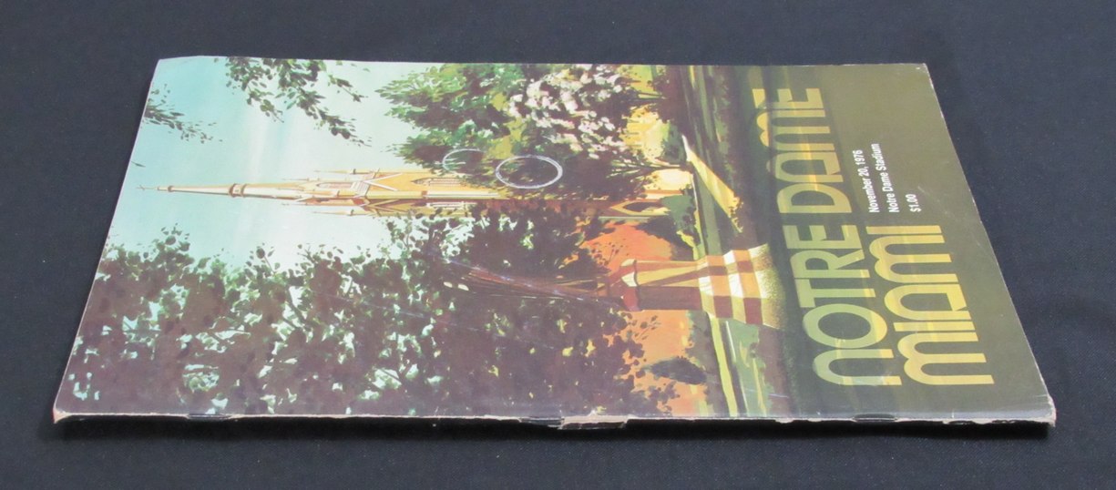 11/20/1976 Notre Dame vs. Miami College Program 185800