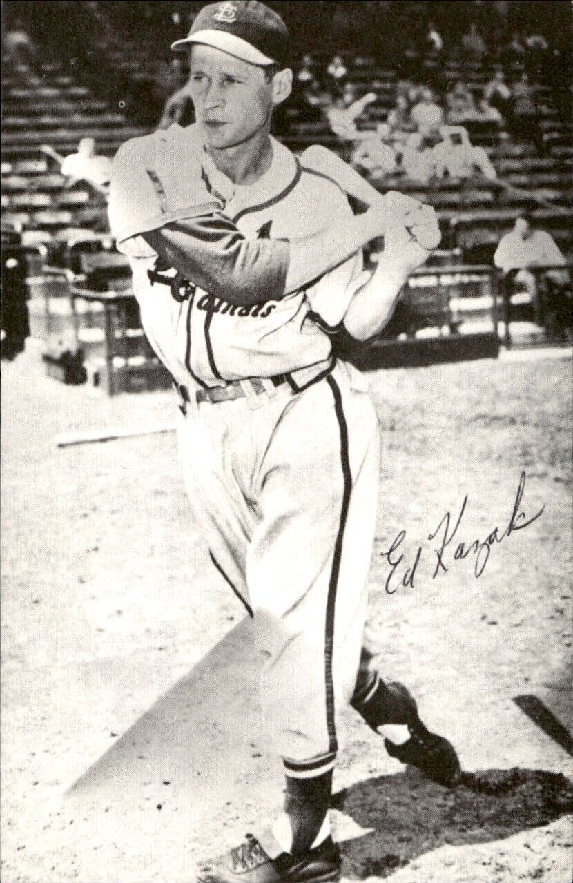 Eddie Kazak St. Louis Cardinals d. 1999 Signed/Auto 3x5 Photo 178504