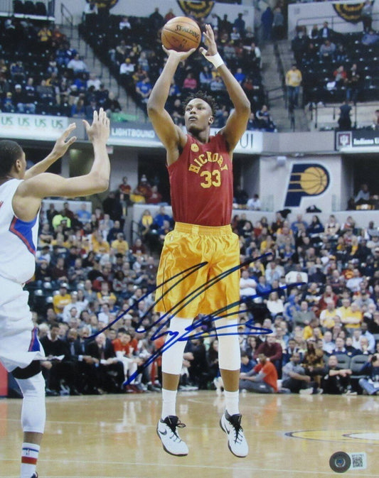 Myles Turner Autographed 11x14 Basketball Photo Indiana Pacers Beckett