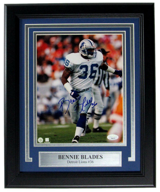 Benny Blades Detroit Lions Signed/Autographed 8x10 Photo Framed JSA 163305