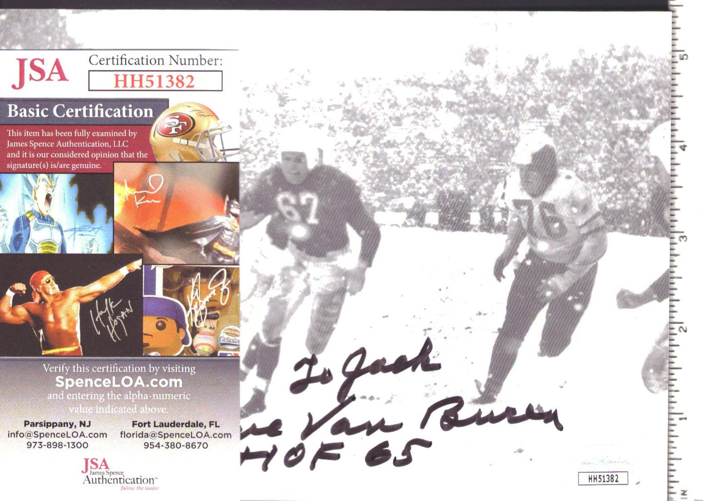 Steve Van Buren Philadelphia Eagles Signed 6x7 B/W Magazine Photo JSA 151560