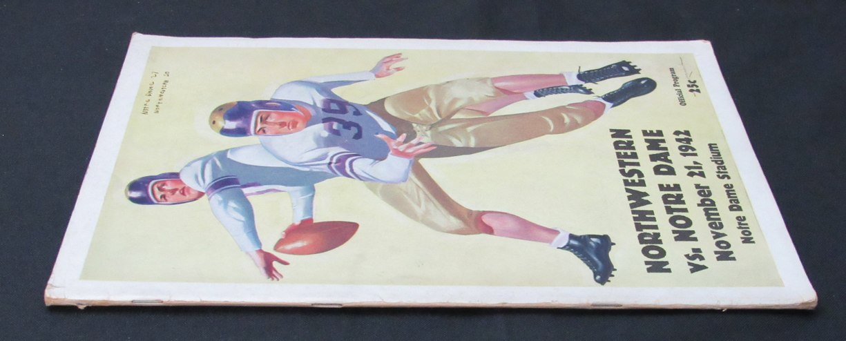 11/21/1942 Northwestern vs. Notre Dame Program 186029