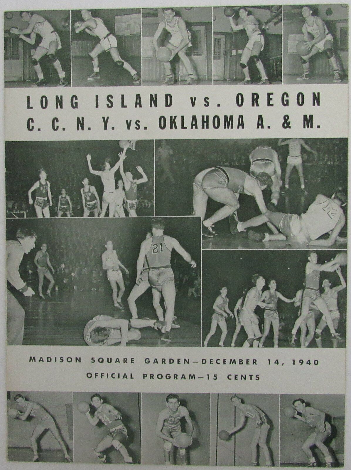 1940 NCAA Basketball Doubleheader Games Program at Madison Square Garden 145177