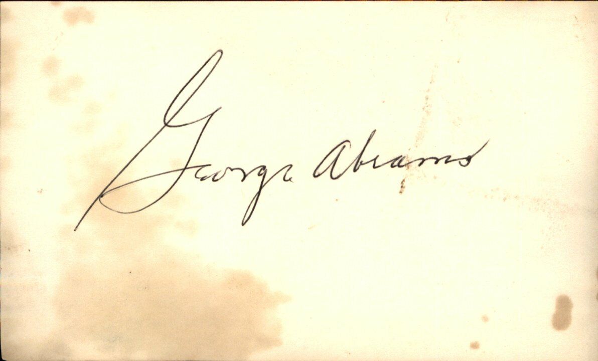 Goerge Abrams Cincinnait Reds d.1986  Signed/Autographed 3x5 Index Card 162647