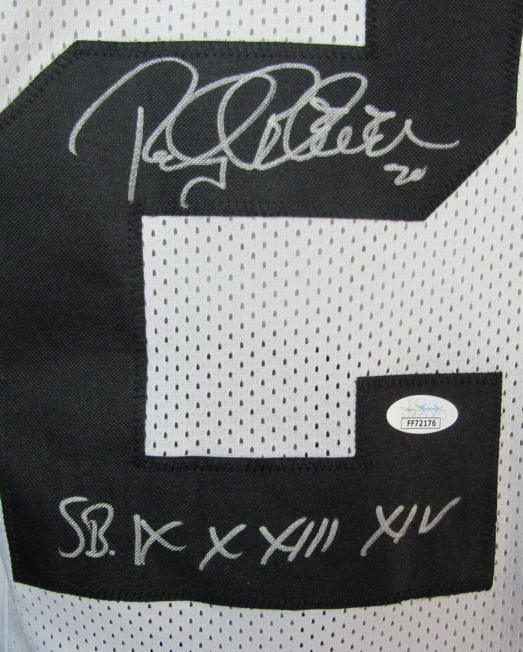 Rocky Bleier Steelers Signed/Inscr Custom White Football Jersey JSA 147463
