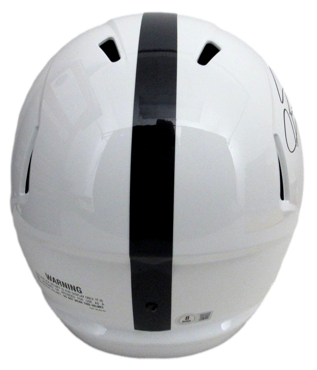 Saquon Barkley Signed/Inscr PSU White Full Size Replica Helmet Beckett 191832