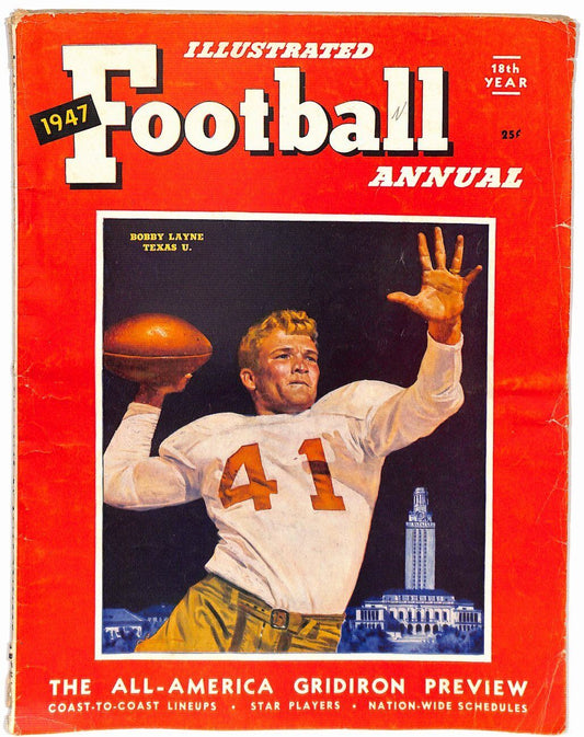 1947 Football Illustrated Annual Magazine Bobby Layne Texas Longhorns 181698