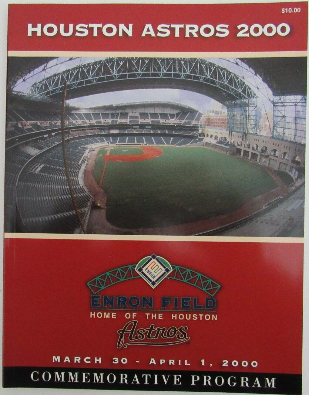 Houston Astros 2000 Enron Field First Games Commemorative Program 155705