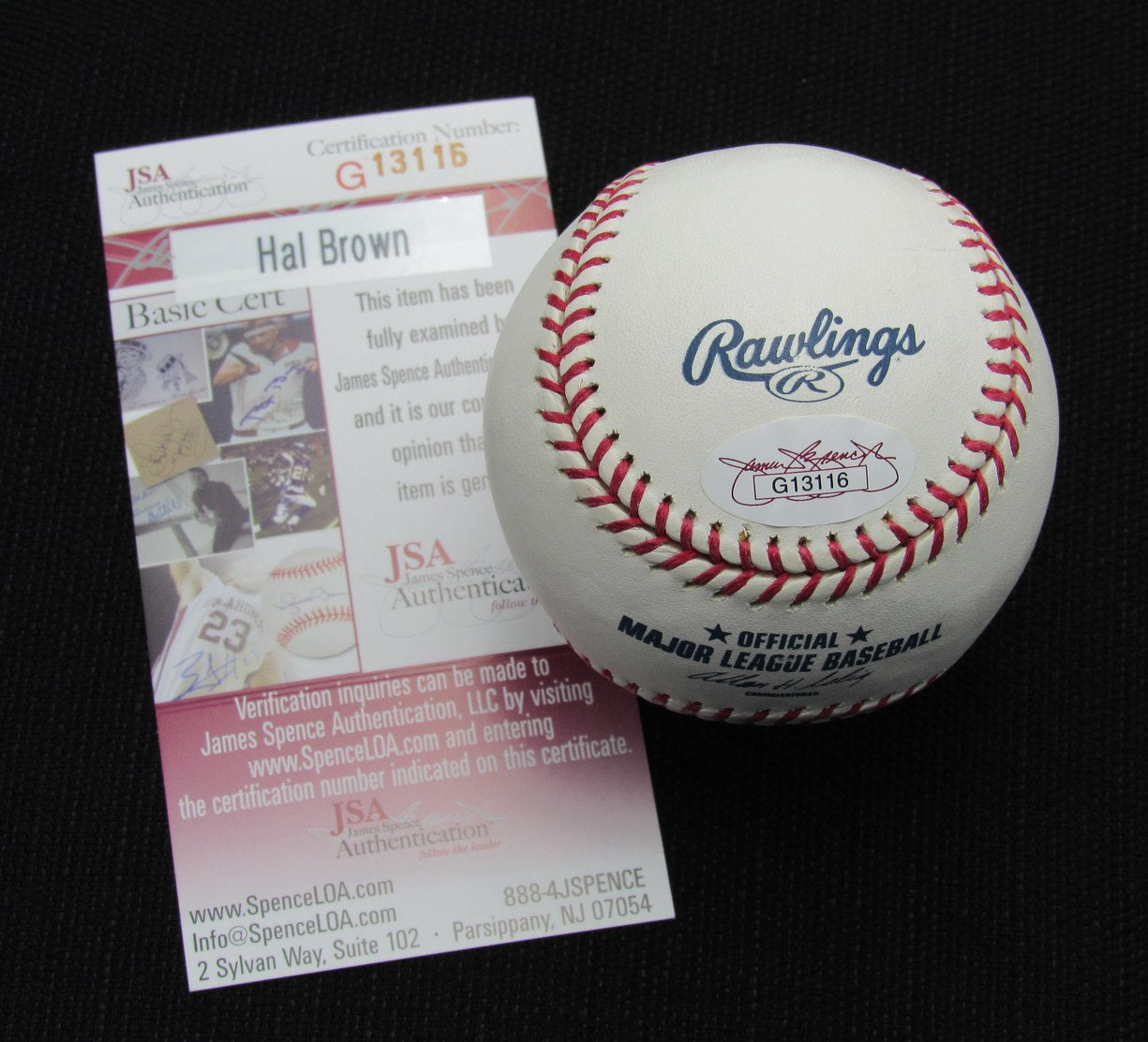 Hal Brown Signed/Auto Yankees 100th OML Baseball JSA Inscr 186745