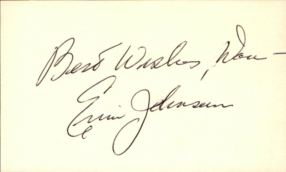 Ernie Johnson Orioles/Braves d.2011 Signed/Autographed 3x5 Index Card 162477