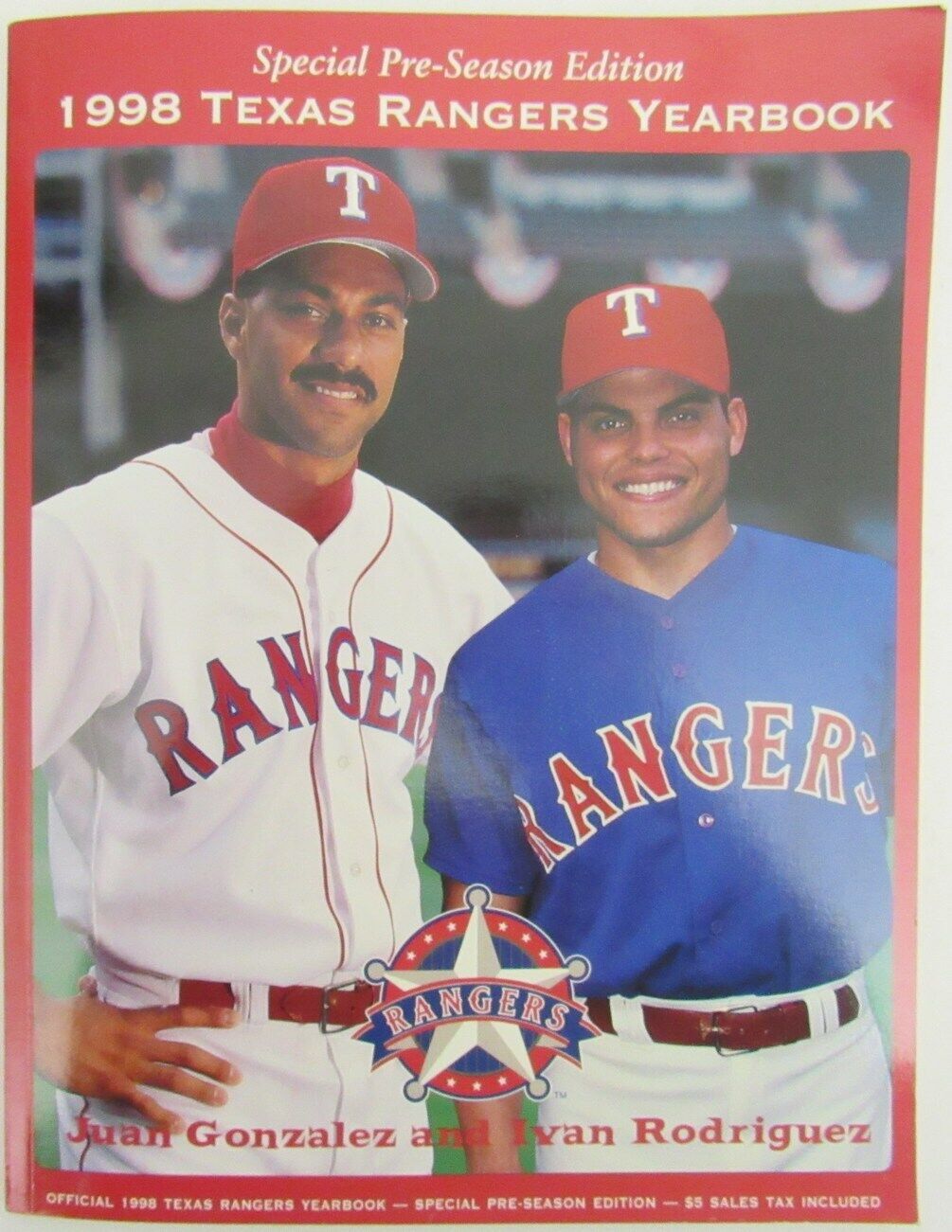 1998 Texas Rangers Yearbook with Juan Gonzalez & Ivan Rodriguez 165077