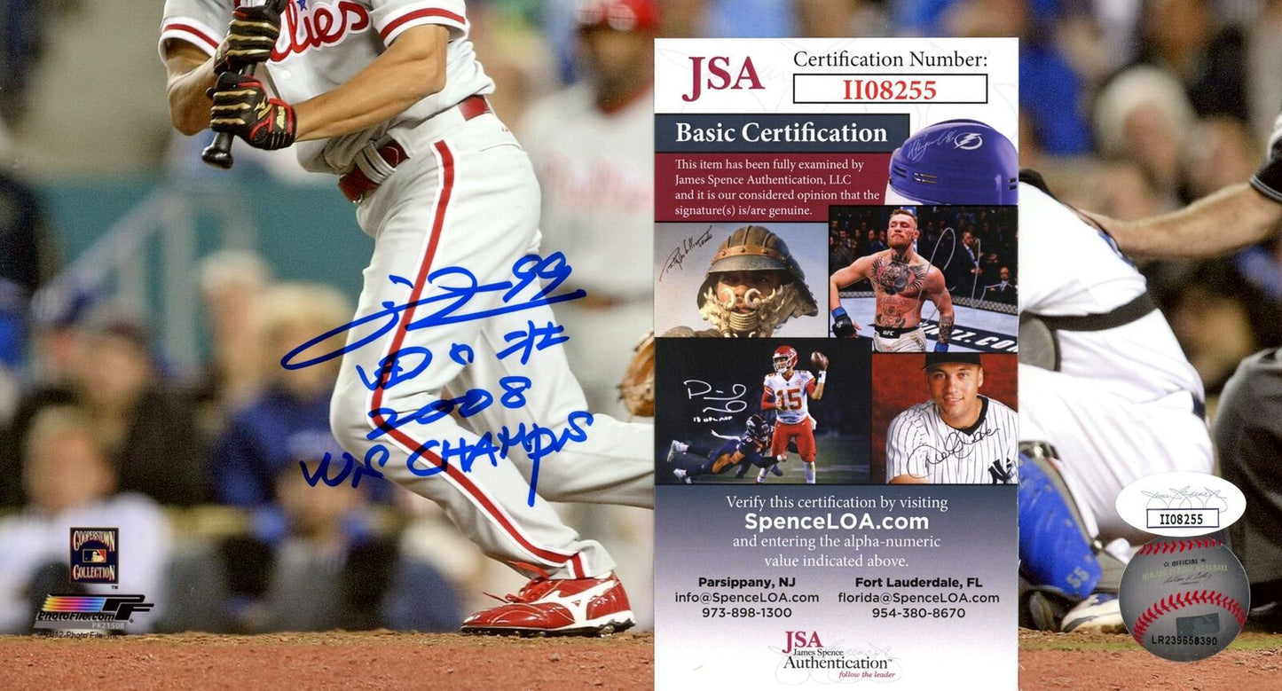 So Taguchi 2008 World Series Phillies Signed/Autographed 8x10 Photo JSA 153819