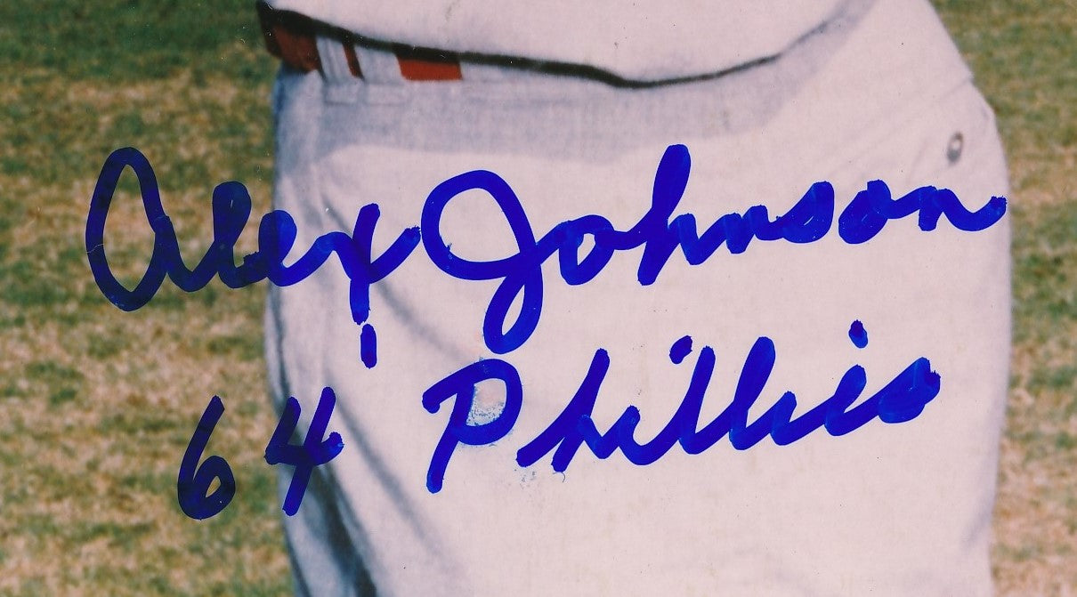 Alex Johnson Autographed/Inscribed 8x10 Photo Philadelphia Phillies JSA 181924