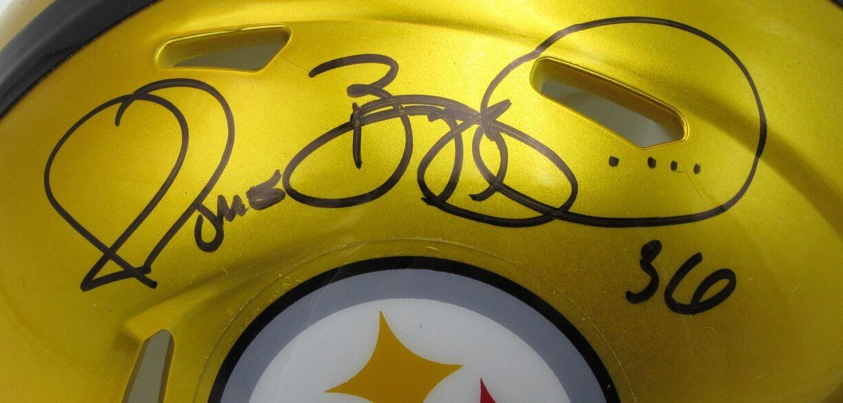 Jerome Bettis HOF Autographed Mini Flash Football Helmet Steelers Beckett