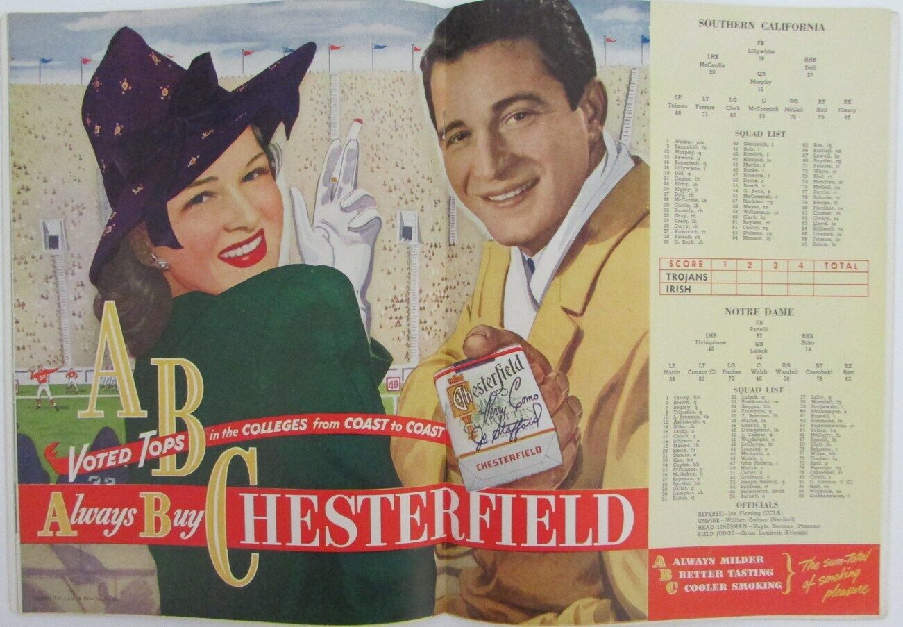 December 6, 1947 Southern Cal USC vs Notre Dame College Football Game Program