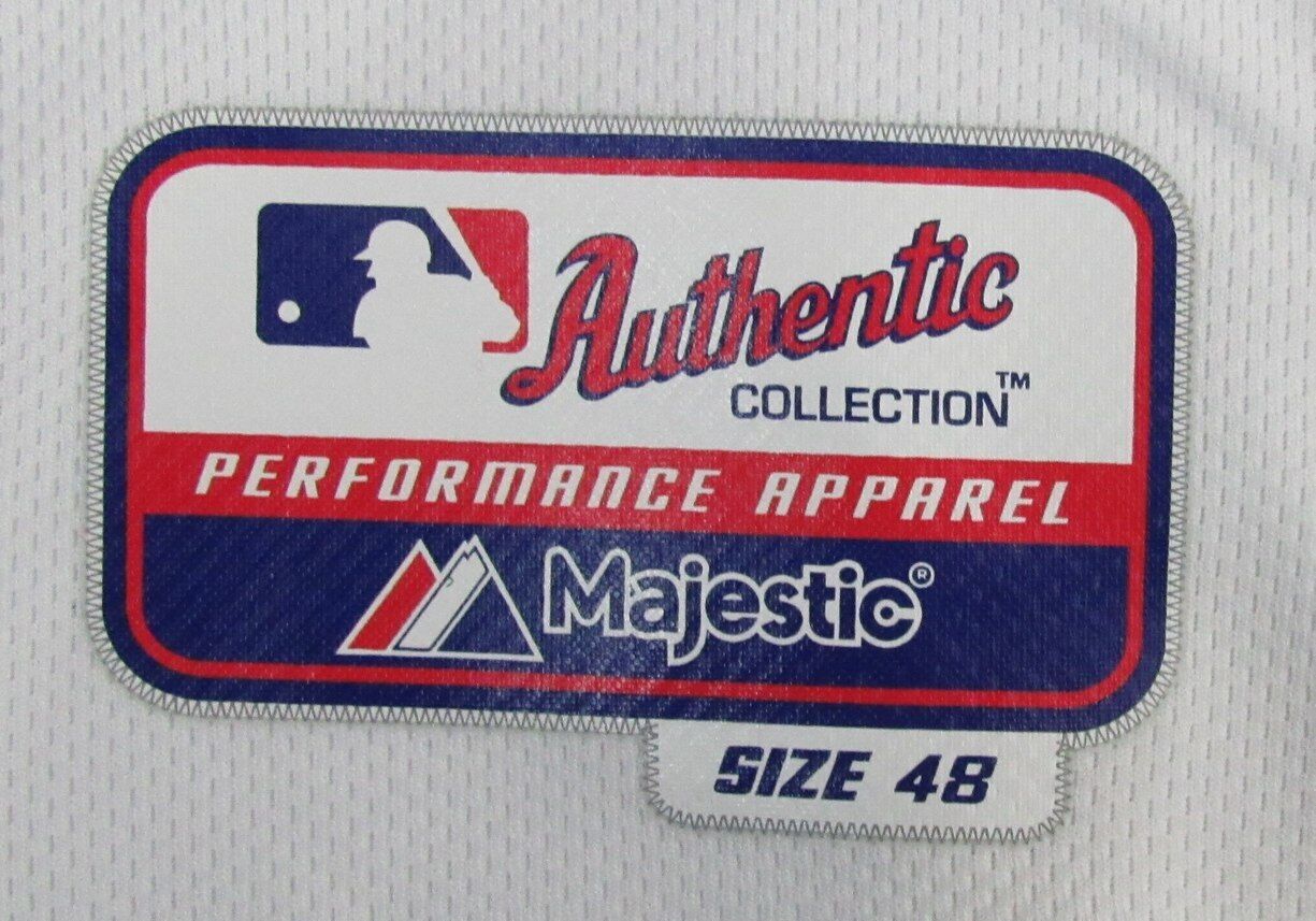 David Ortiz Autographed Majestic Gold 2013 WS Jersey Red Sox Beckett 177074