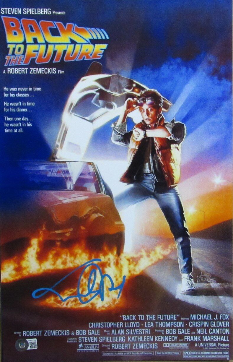 Michael J Fox "Back to the Future" Signed/Auto 11x17 Poster Beckett 164140