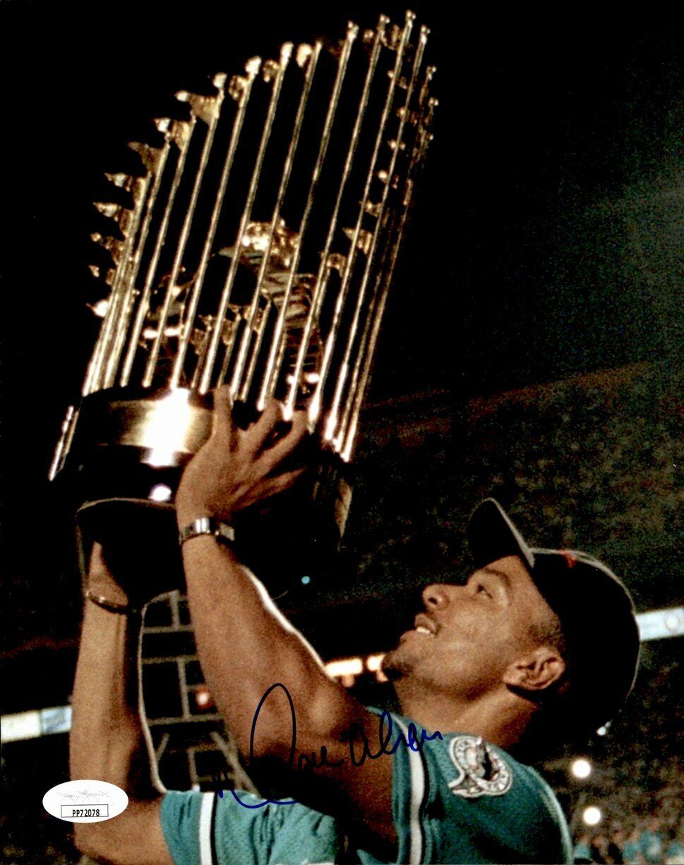 Moises Alou Miami Marlins Signed/Autographed 8x10 WS Photo JSA 161884