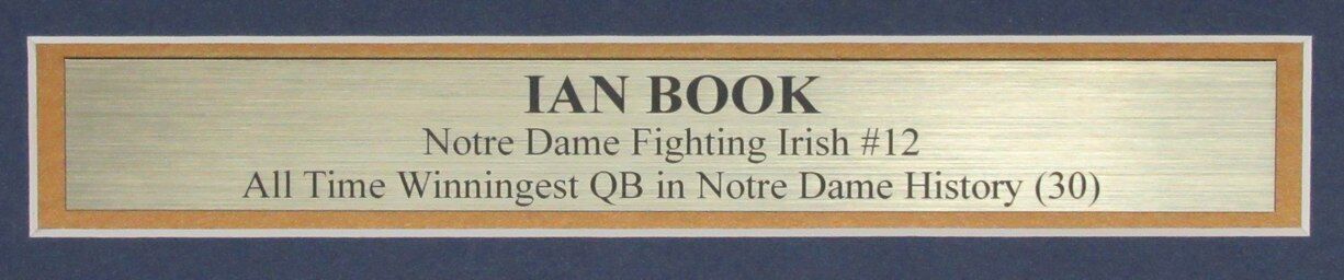 Ian Book Autographed/Inscribed 16x20 Photo Notre Dame Framed Fanatics