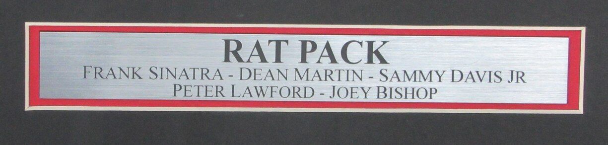 Rat Pack Sinatra/Martin/Davis/Lawford/Bishop Unsigned 11x14 Photo Framed 165822