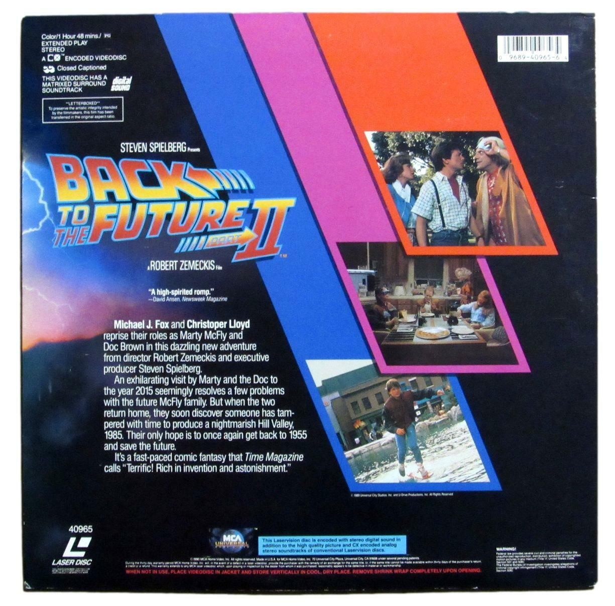 Michael J Fox Christopher Lloyd "BTTF2" Dual-Signed Laser Disc Beckett 162841
