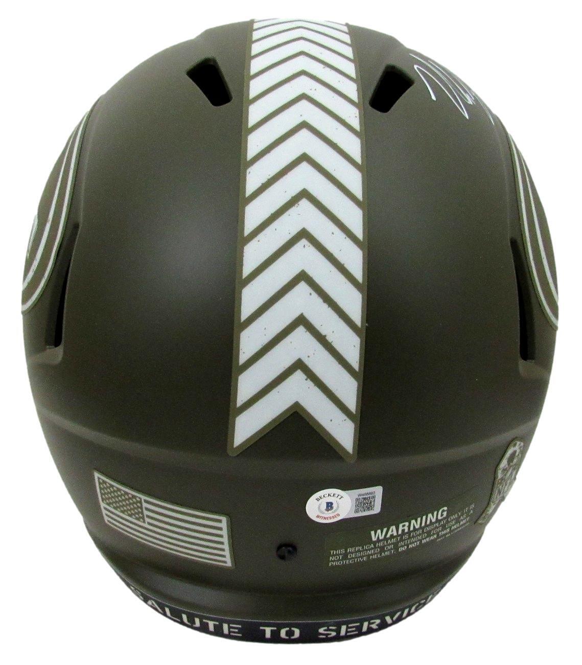 Nick Bosa Signed Full Size Salute To Service Replica 49ers Helmet Beckett 178267