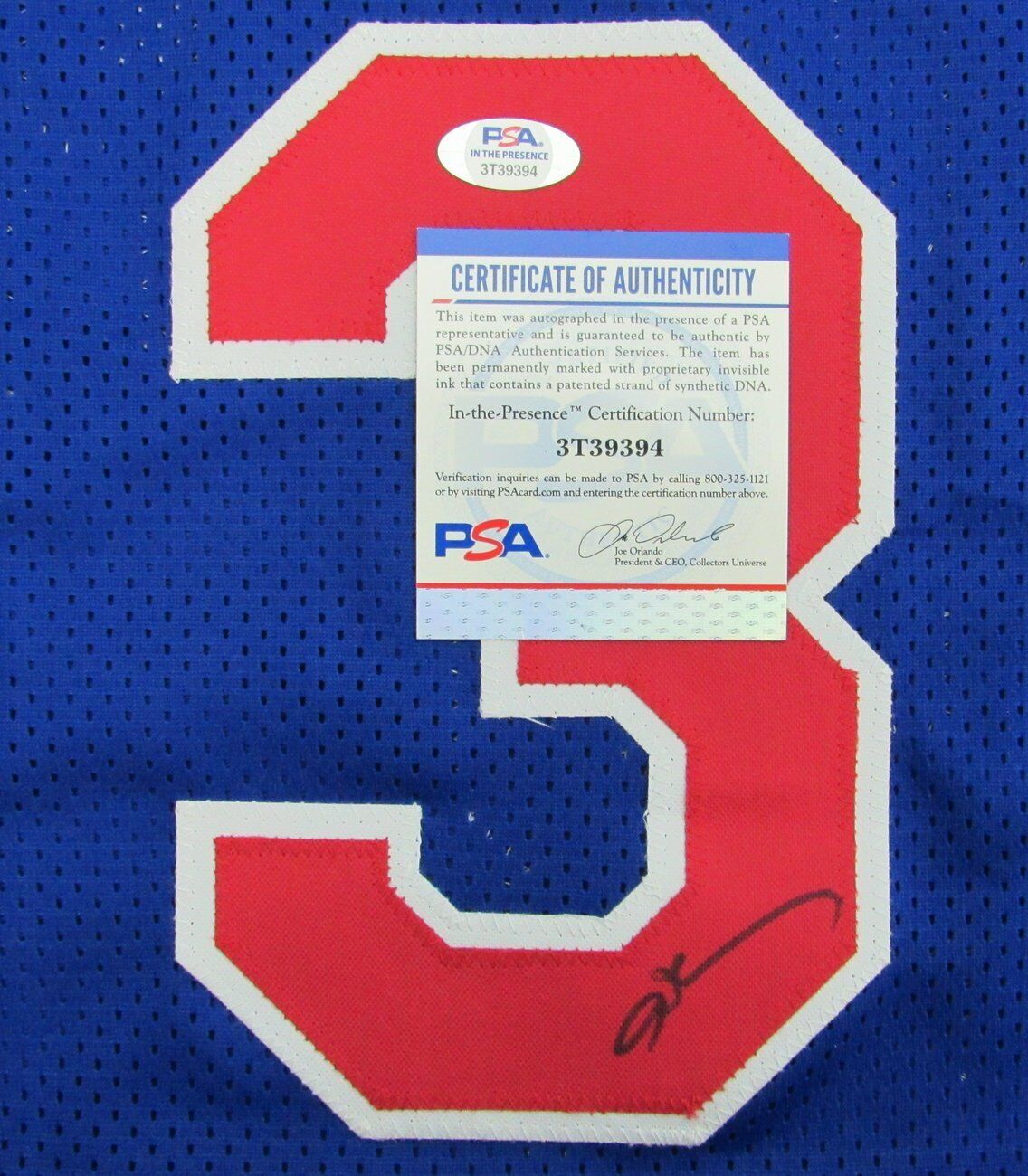 Allen Iverson Signed/Autograph 76ers Custom Blue Basketball Jersey PSA/DNA