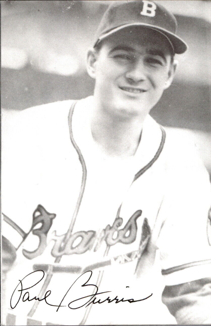 Paul Burris Boston Braves d. 1999 Signed/Autographed 3x5 Photo 177997
