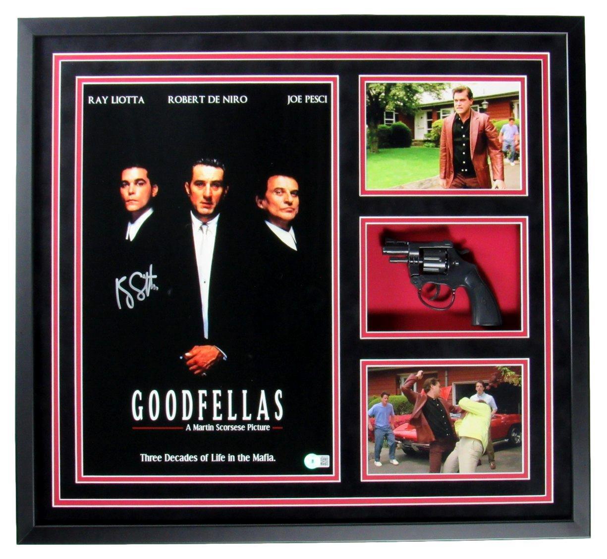 Ray Liotta Signed Goodfellas Movie Poster with Collage Framed Beckett 166043