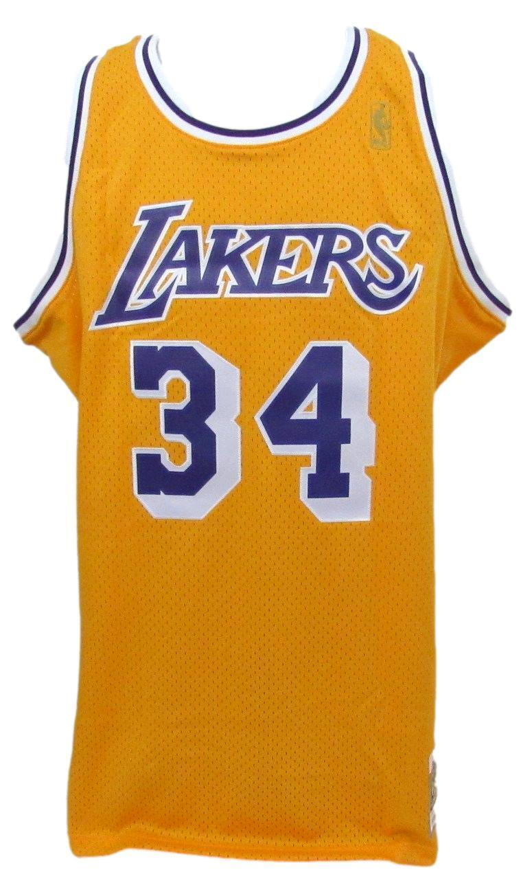 Shaquille O'Neal HOF Autographed Mitchell & Ness Jersey Lakers Beckett 176384