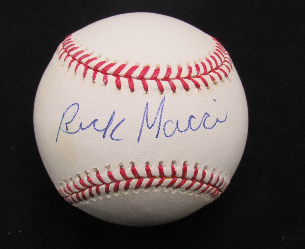 Rick Macci Autographed OML Baseball Tennis Coach