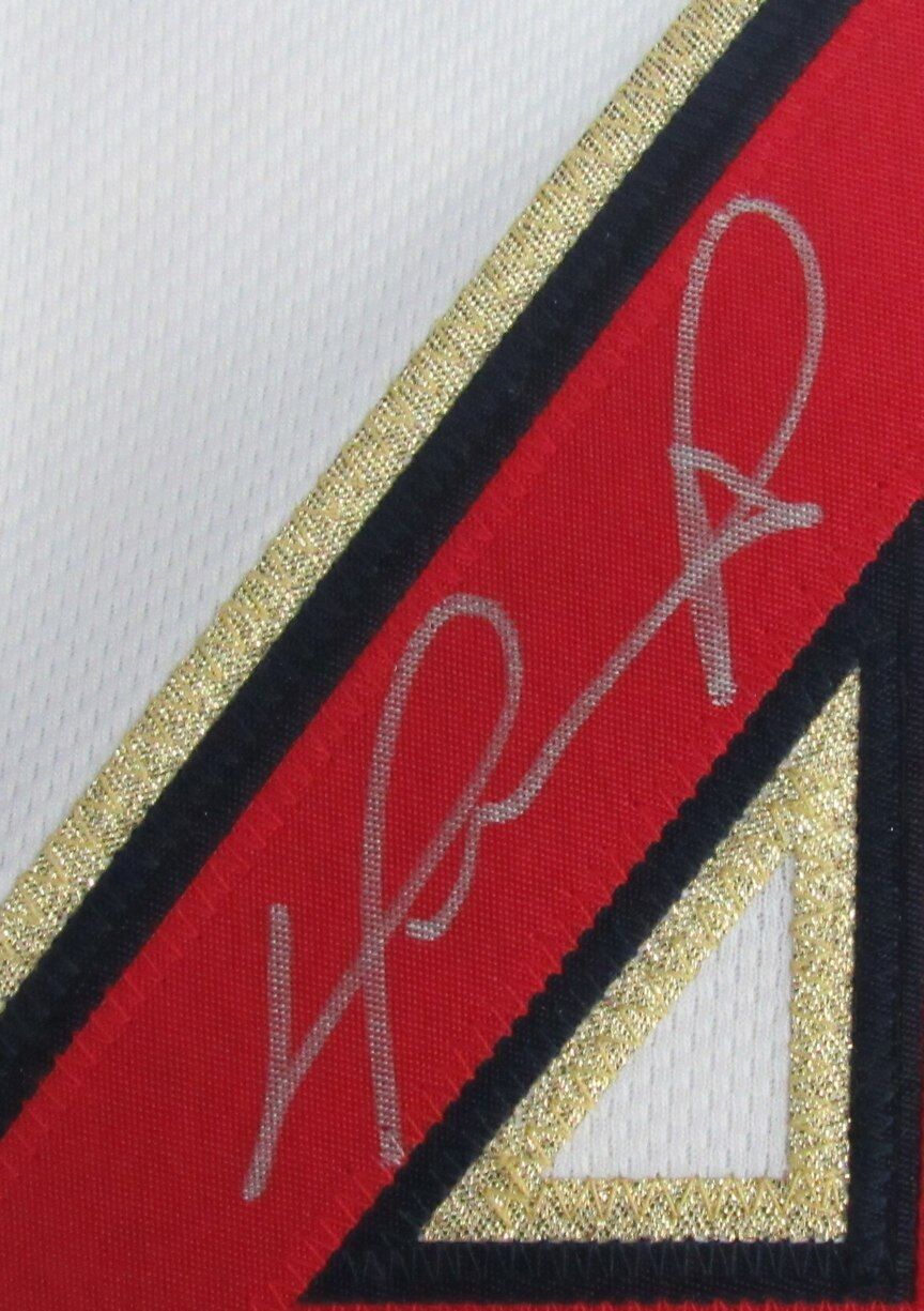 David Ortiz Autographed Majestic Gold 2013 WS Jersey Red Sox Beckett 177074