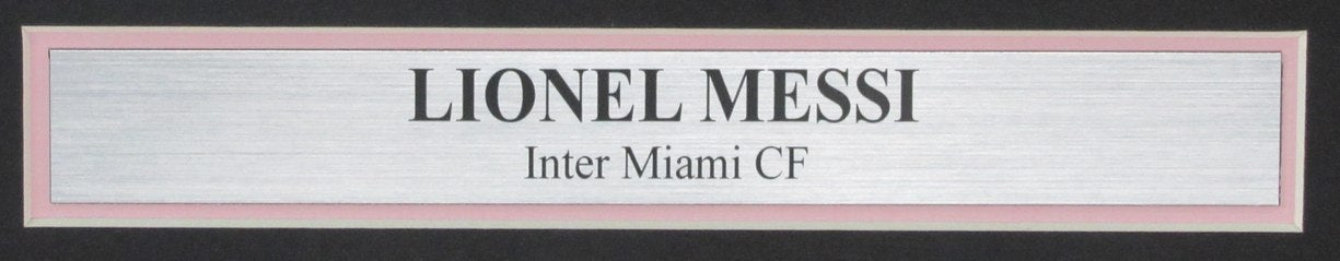 Lionel Messi Laser Autographed Plate w/ Photo Collage Inter Miami Framed 183362