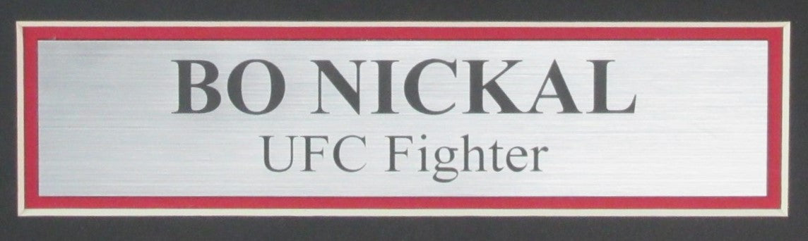 Bo Nickal Autographed UFC Fight Glove Penn State Framed JSA 183646