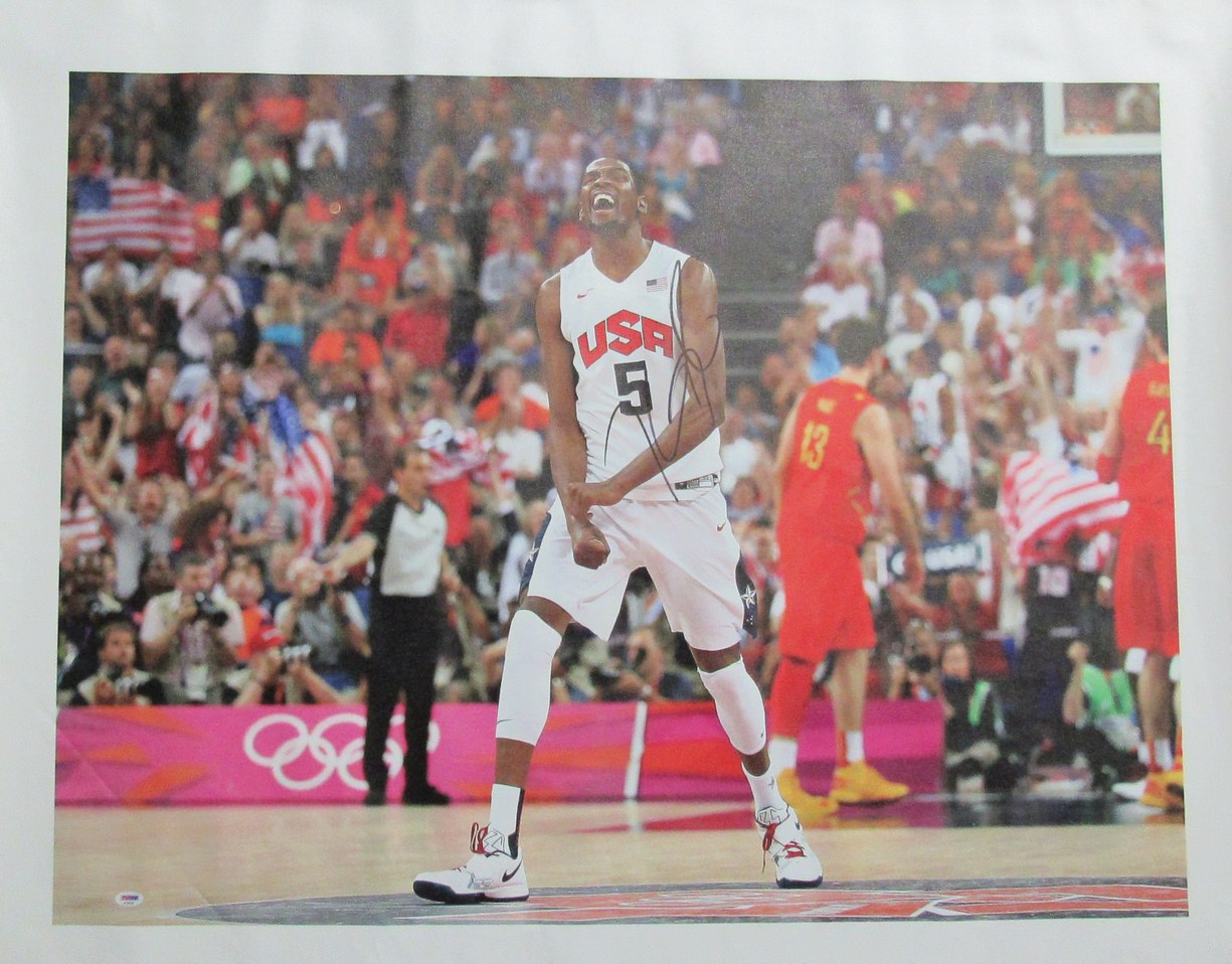 Kevin Durant Autographed 45x36 Canvas Team USA PSA/DNA 180560