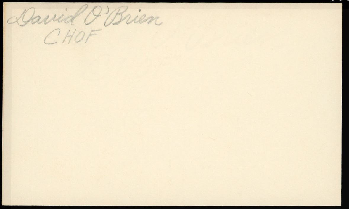 Davey O'Brien Signed/Autographed Index Card - 1938 Heisman Winner - TCU JSA LOA