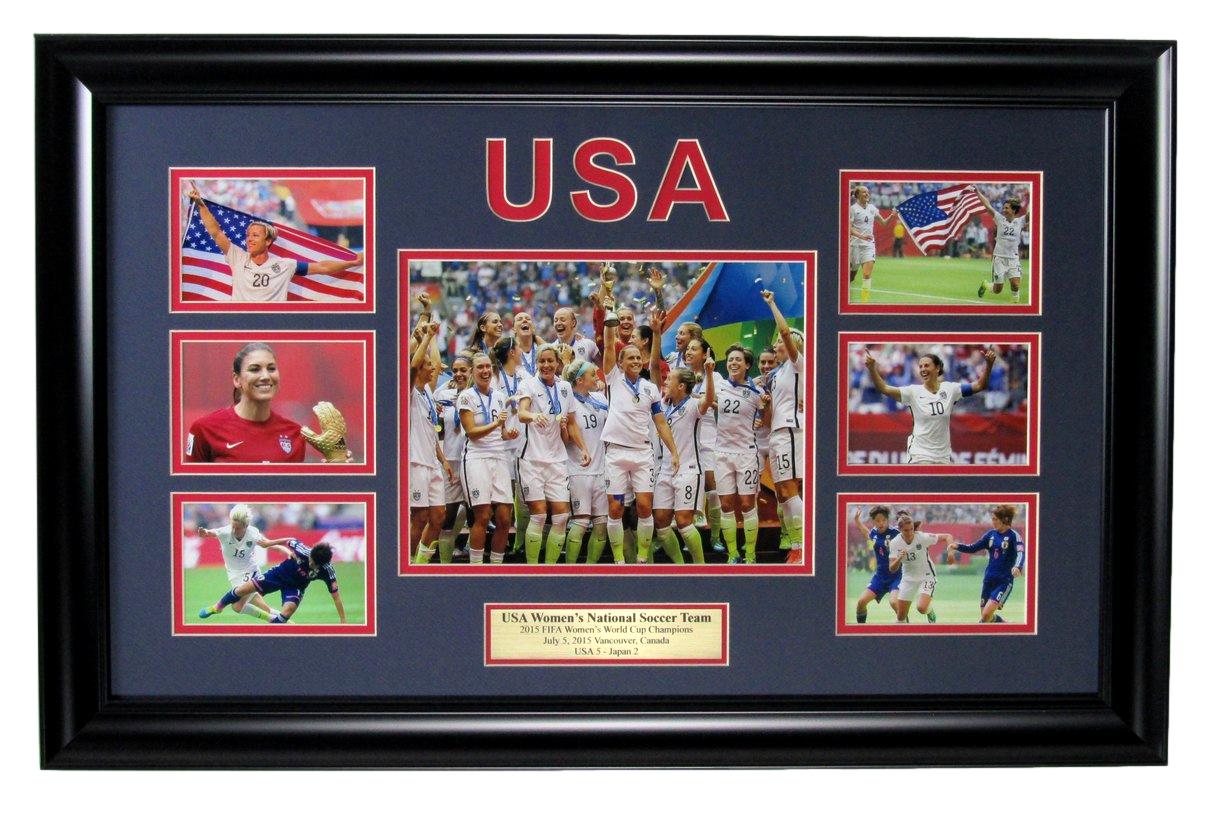 USA Women's 2015 World Cup Soccer Unsigned Framed Collage