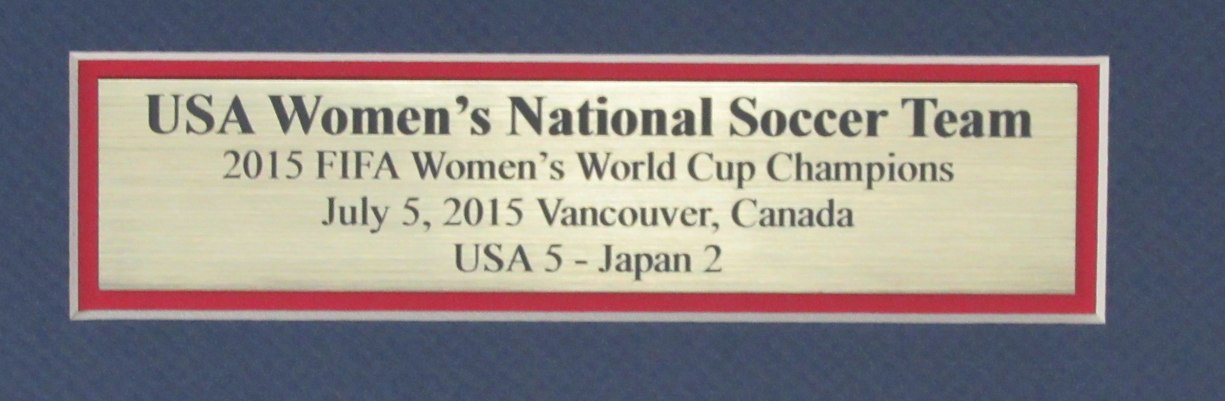 USA Women's 2015 World Cup Soccer Unsigned Framed Collage